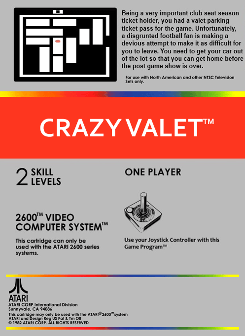 Crazy Valet (Homebrew) — Box back